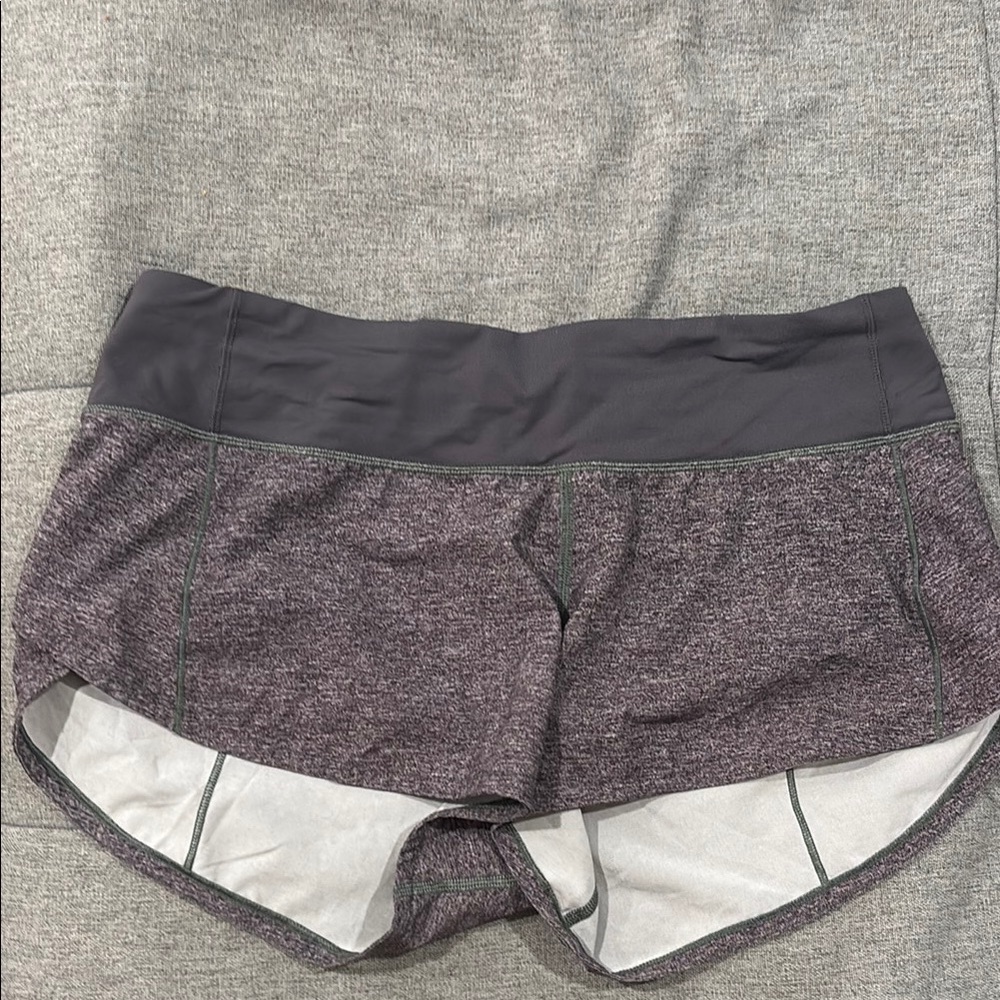 Lululemon speed up Heathered Gray Shorts